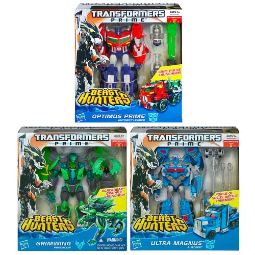 Transformers Prime Beast Hunter Voyager Figures Wave 3 Case